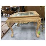 Glass Topped Side Table - As Is