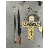 Stained Glass Cross - Curtain Rod