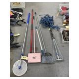 Broom - Metal Rake - Fabric Mop - Sweeper