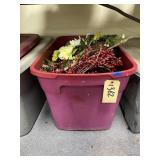 Assorted Wreaths in Plastic Bin w/Lid