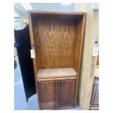 Wood Book Shelf w/Storage 30"L x 13"W x 70"H