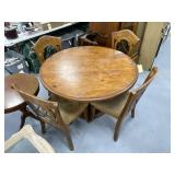 Round Dining Table w/4 Chairs 48"Dia x 30"H