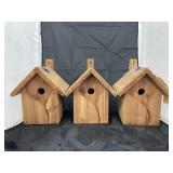 3 - Wooden Bird Houses
