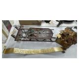 Metal Sleigh - Metal Holiday Sign - Gift Box