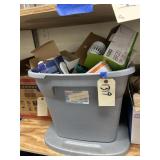 Assorted Light Bulbs in Plastic Bin w/Lid