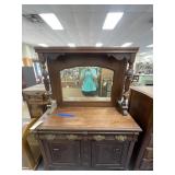 2 Pc Mirrored Cabinet 46"L x 17"W x 67"H