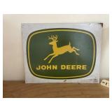 Metal John Deere Sign 16"x12"