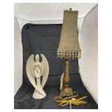 Table Lamp w/Shade - Angel Figurine