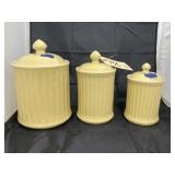 3 Pcs - Stoneware Canisters