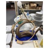 Driftwood Lamp & Embroidery Hoop
