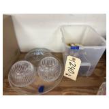 Crystal Candle Holders - Glass Cake Plate