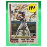 1982 TOPPS CESAR CEDENO CARD