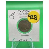 1931-S Buffalo Nickel Fine