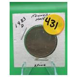1938-D Kennedy Half Dollar X Fine
