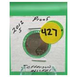 2012-S Proof Jefferson Nickel