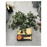Wind Chime & Wicker Basket w/Faux Greenery