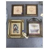 4 Pcs - Framed Wall Dï¿½cor 16"x13" & smaller