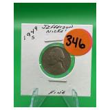 1949-S Jefferson Nickel Fine