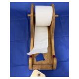 Vintage Wooden Wall Mounted Paper Roller