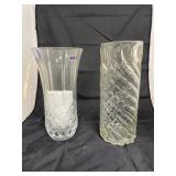 2 - Clear Glass Vases