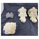 Pair Angel Curtain Rod Holders & Angel Dï¿½cor