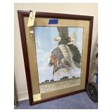 Framed "Eagle Chief & Buffalo" by Haney 1989