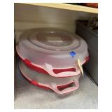 2 - Plastic Wreath Storage Boxes