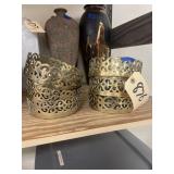 Assorted Gold Toned Candle Rings