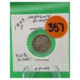 1945-P 90% Silver Mercury Dime V Fine