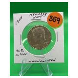 1964 90% Silver Kennedy Half Dollar Unc
