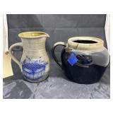 2 - Stoneware Pitchers - 1 is Salt Glazed