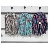 3 Wrangler Long Sleeve Shirts 2X
