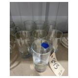 10 Clear Glass Tumblers