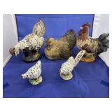 4 - Chicken/Rooster Figures & Rooster Planter