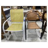 Patio Chair As Is & Metal/Wicker Chair