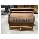 Wooden Roll Top Bread Box 16"L x 12"W x 11"H