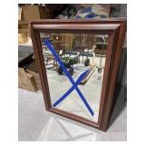 Wood Framed Wall Mirror 31"x44"
