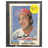 1982 TOPPS HOF JOHNNY BENCH CARD