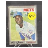 1970 TOPPS CLEON JONES CARD