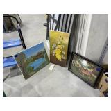 2 Paintings on Canvas 12"x24" & smaller