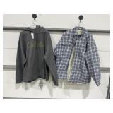 2 pc - 2x Red Head Flannel Jacket & Cabelas Hoodie