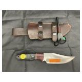 5" Fixed Blade Knife w/Leather Sheath
