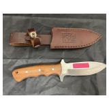 Ipak 5" Fixed Blade Knife w/Leather Sheath
