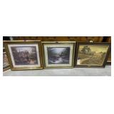3 Pcs - Framed Wall Art 29"x23" & smaller