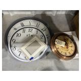 3 Round Wall Clocks 22" & Smaller & Pic Frames