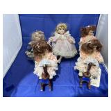 3 - Porcelain Dolls on Rocking Horses & More