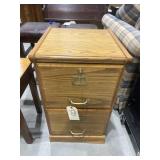 2-Drawer Wood Locking File Cabinet - has keys