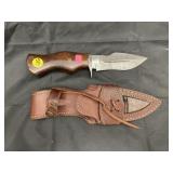 Damascus Steel 5" Fixed Blade Knife
