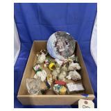 Assorted Figurines & Decorative Plate - As Is