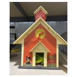 Vintage School House Toy w/Contents